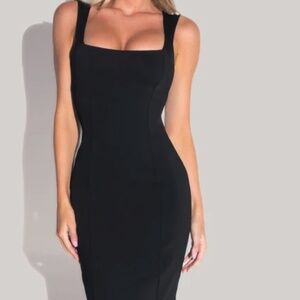 Black TA3 Square Pencil Dress size M